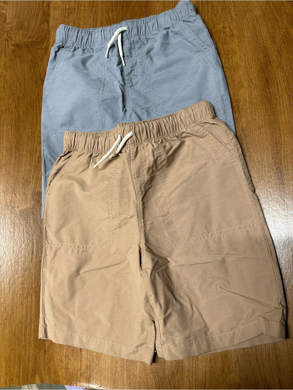 okie dokie kids  Drawstring Shorts in Light grey and Khaki size 7